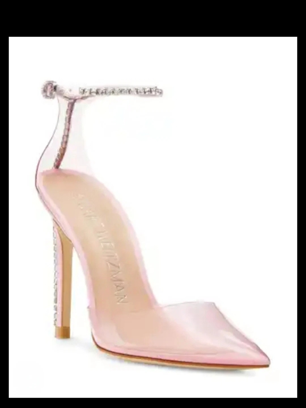 NWOB Stuart Weitzman Women's Pink Glam 100 Swarovski Crystal Stiletto Pumps Sz 8